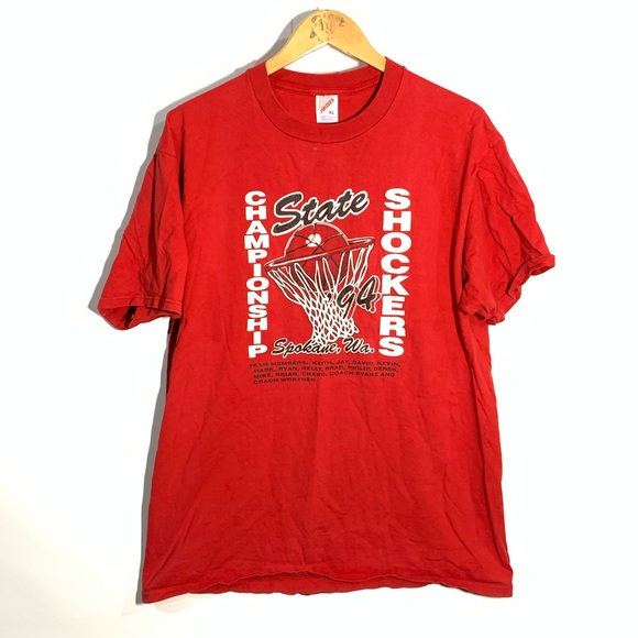 Vintage 90’s Jerzees Basketball Shirt 1994 State Champs Retro Tee - Picture 3 of 6